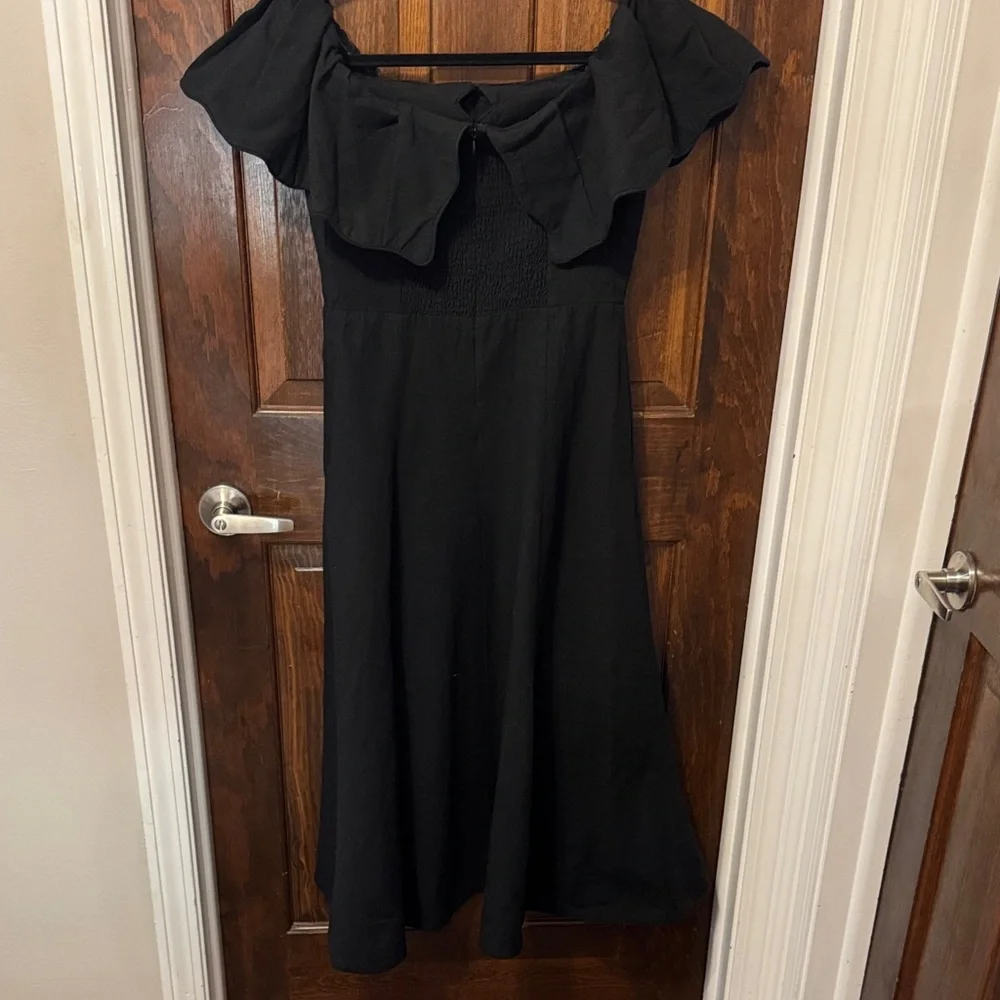 Sea New York Leona Black Strapless Off the Shoulder Dress NWT - Picture 4 of 4